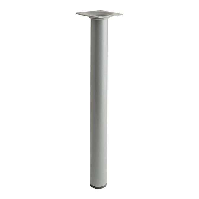 PATA MUEBLE ACERO REDONDA 300MM 30MM GRIS.