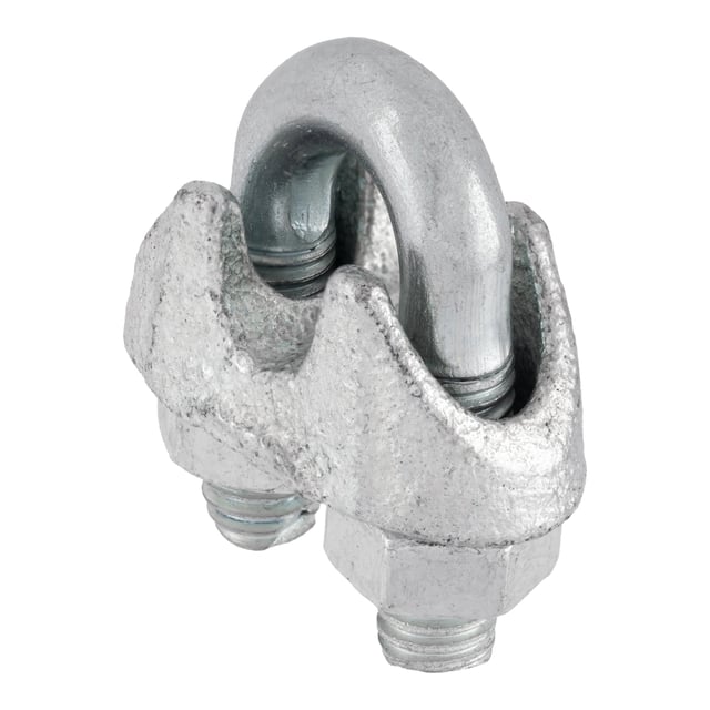SUJETACABLE ESTRIBO DIN 741 GALVANIZADO 5 MM. 10 UDS
