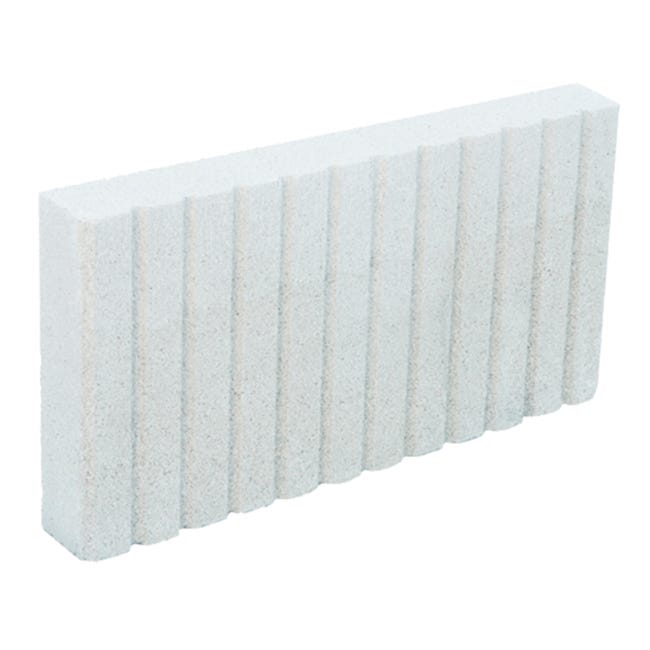 BALDOSA CORONACION RANURADA BLANCO 40X19X4 CM - 1