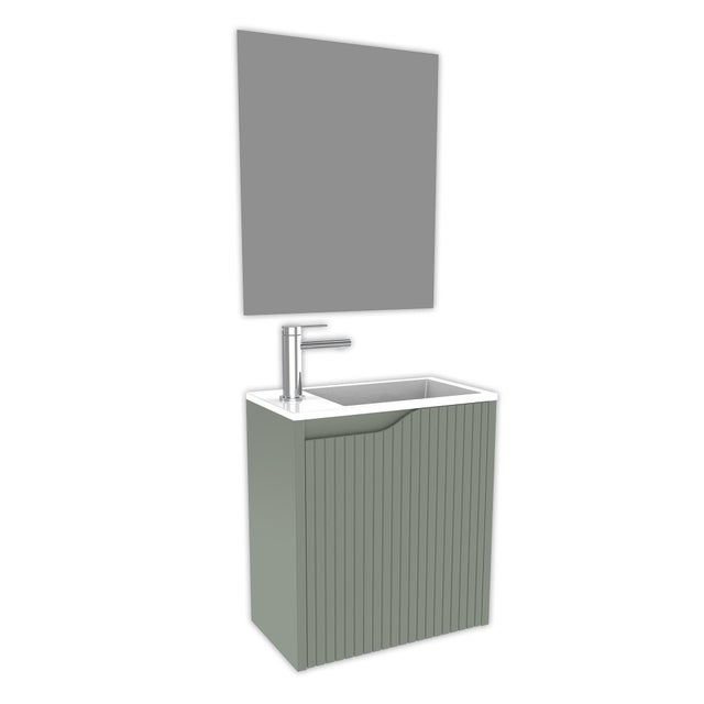 MUEBLE DE BAÑO CON LAVABO NOVA MINI VERDE 50X33CM 1 PUERTA