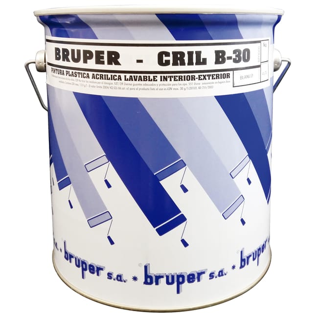 PINTURA PLASTICA BLANCA MATE 15L B-30 - 1