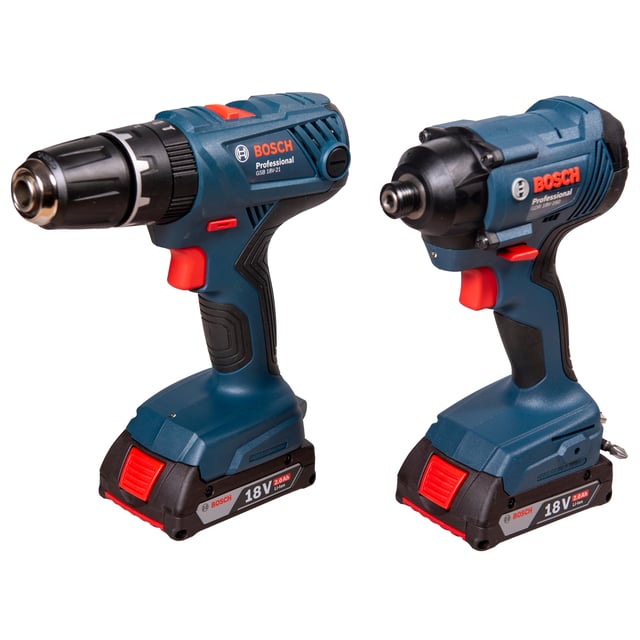 PACK TALADRO GSB 18V-21 + ATORNILLADOR DE IMPACTO GDR 18V-160 BOSCH