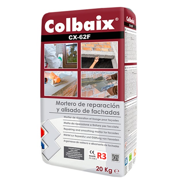 MORTERO REPARACION Y ALISADO R3 COLBAIX 20KG GRIS