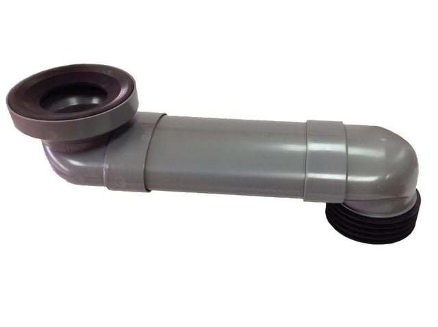 MANGUITO INODORO ACORTABLE PVC Ø350X160MM
