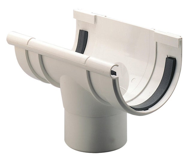 BAJANTE CENTRAL 90MM BLANCO