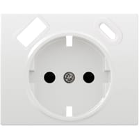 TAPA SCHUKO CON 2 USB SERIE IRIS BLANCO - 1