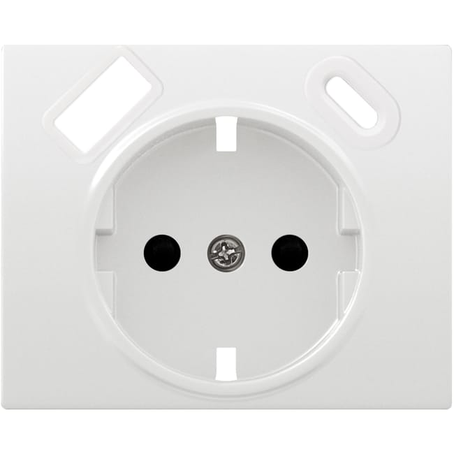 TAPA SCHUKO CON 2 USB SERIE IRIS BLANCO - 1