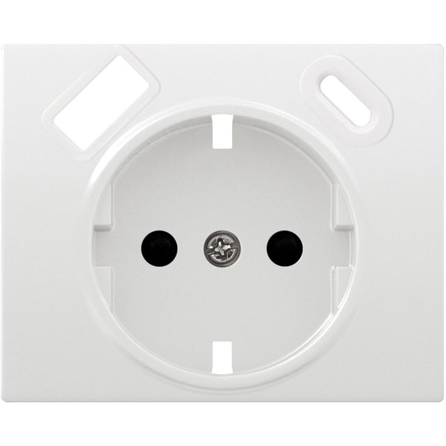 TAPA SCHUKO CON 2 USB SERIE IRIS BLANCO