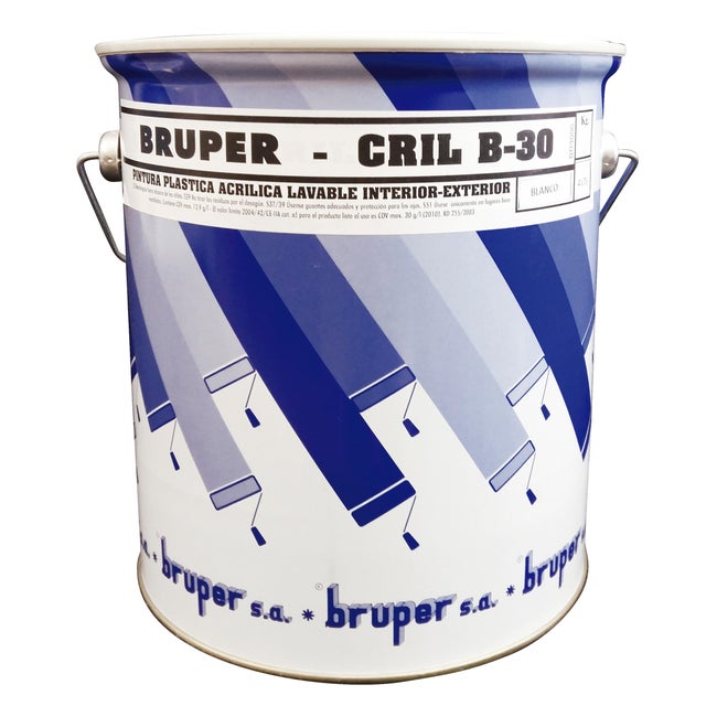 PINTURA PLASTICA BLANCA MATE 4L B-30