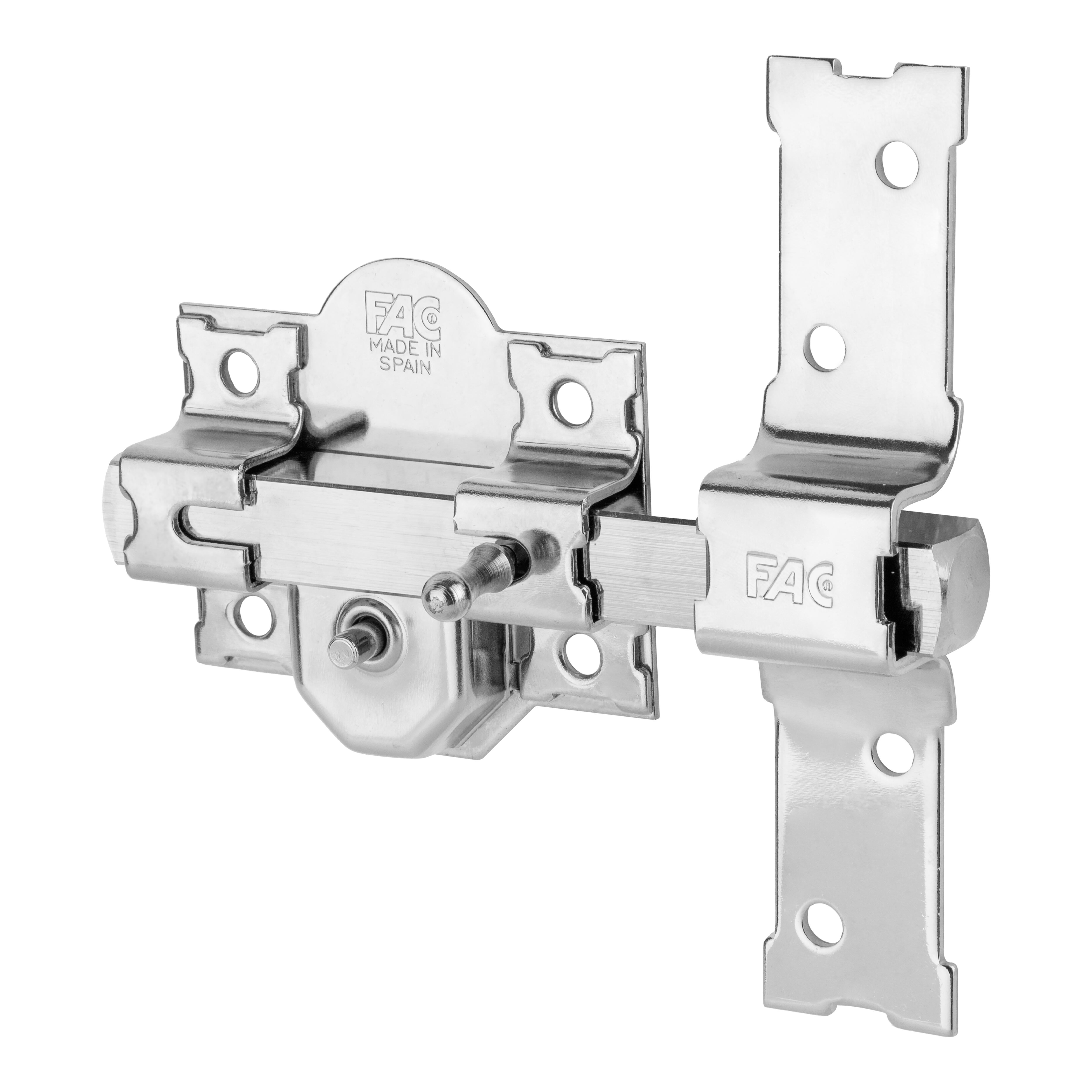 CERROJO 301 R 80 MM. NIQUELADO 50  MM. FAC - 3