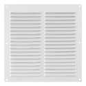 REJILLA DE VENTILACION CON MOSQUITERA SOBREPONER ALUMINIO BLANCO 20 X 20 CM. ESPESOR 0.8  MM - 1
