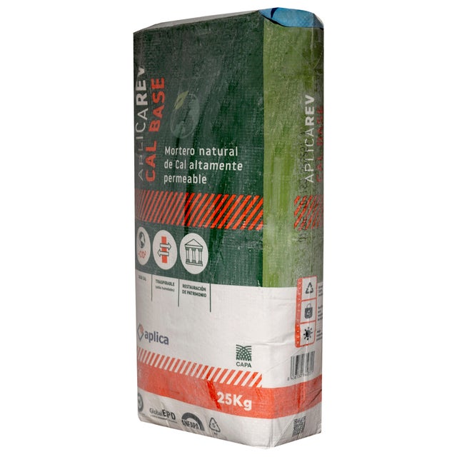 MORTERO BASE CAL APLICAREV 25 KG BLANCO.