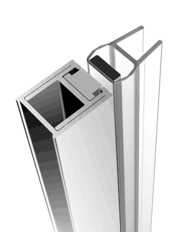 PERFIL A PARED CARIBE PRO 2.5CM CROMADO