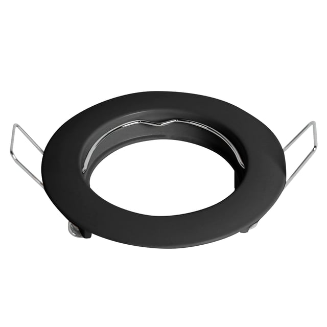ARO DE EMPOTRAR CIRCULAR FIJO GU10 NEGRO