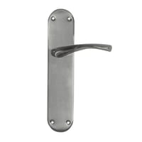 JUEGO DE MANILLA  PLACA CIEGA  ANCHA ALUMINIO NIQUEL SATINADO MOD 707 - 1