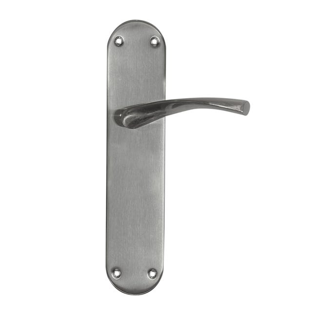 JUEGO DE MANILLA  PLACA CIEGA  ANCHA ALUMINIO NIQUEL SATINADO MOD 707 - 1