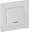 PULSADOR LUMINOSO MONOBLOCK SERIE ASFORA BLANCO - 1