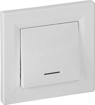 PULSADOR LUMINOSO MONOBLOCK SERIE ASFORA BLANCO - 1