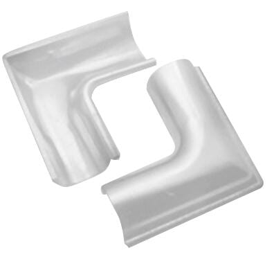 INGLETE EVACUACIÓN PLUVIALES METÁLICO ÁNGULO ESTAMPADO INTERIOR ACERO PRECALADO BLANCO - 1