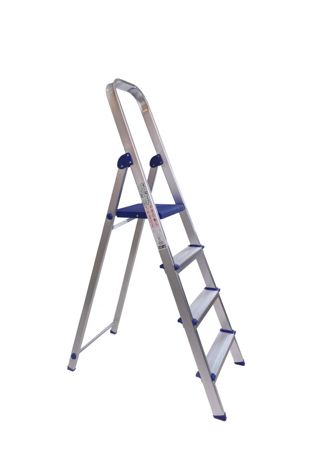 ESCALERA DOMÉSTICA DE ALUMINIO 4 PELDAÑOS