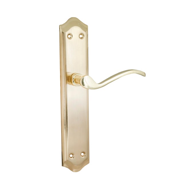 JUEGO DE MANILLAS PLACA CIEGA LATONADA 08110