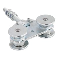 ROLDANA DOBLE PARA PUERTA CORREDERA CARRIL U DE 60 MM  - 1