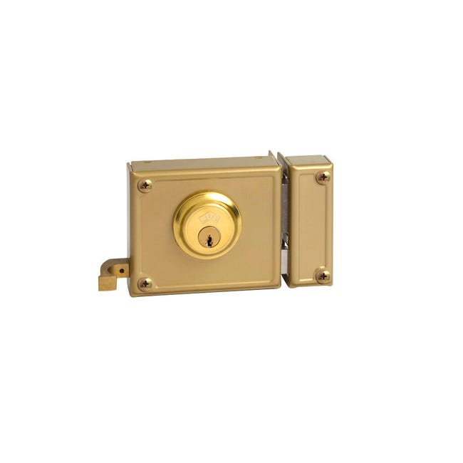 CERRADURA SOBREPONER 100 MM PINTADA DORADA 12 8 DERECHA JIS - 1