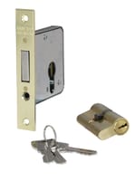 CERRADURA EMBUTIR PUERTA DE MADERA 25  MM. 1512 LATONADO MCM - 1