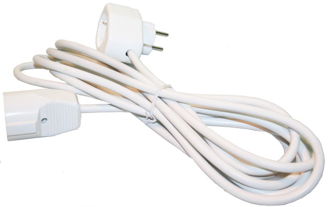 PROLONGADOR CABLE 3X1,5MM 3 METROS BLANCO CON CLAVIJA