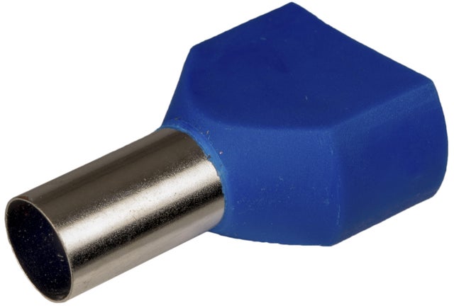 50 UD PUNTERA HUECA DOBLE AZUL 2X16/14MM