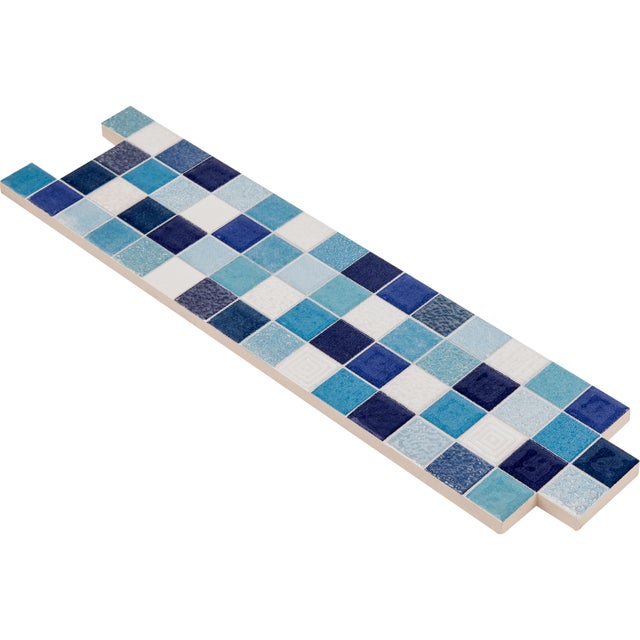 CENEFA CERÁMICA 6.5X25 CM. 6790 AZUL. PACK 3 UNIDADES