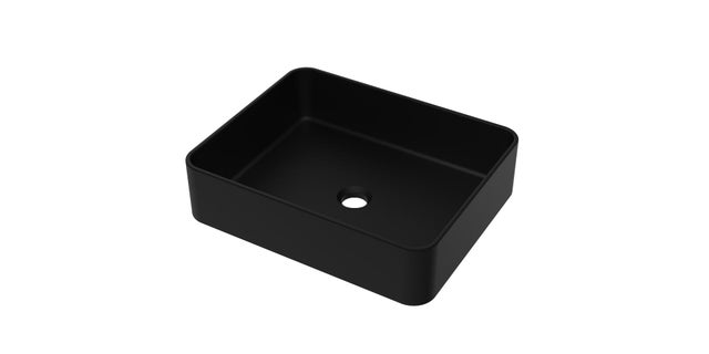LAVABO SOBREPONER RECTANGULAR 47X36X11CM NEGRO MATE