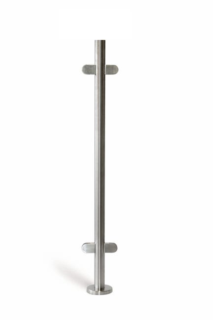 POSTE CENTRAL AISI316 SATINADO PARA CRISTAL - 1