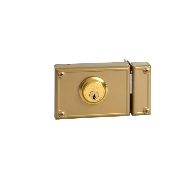 CERRADURA SOBREPONER 120 MM PINTADA DORADA 11 8 IZQUIERDA JIS