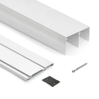 KIT GUIA SUPERIOR E INFERIOR BLANCO MATE FRENO 300 CM - 1