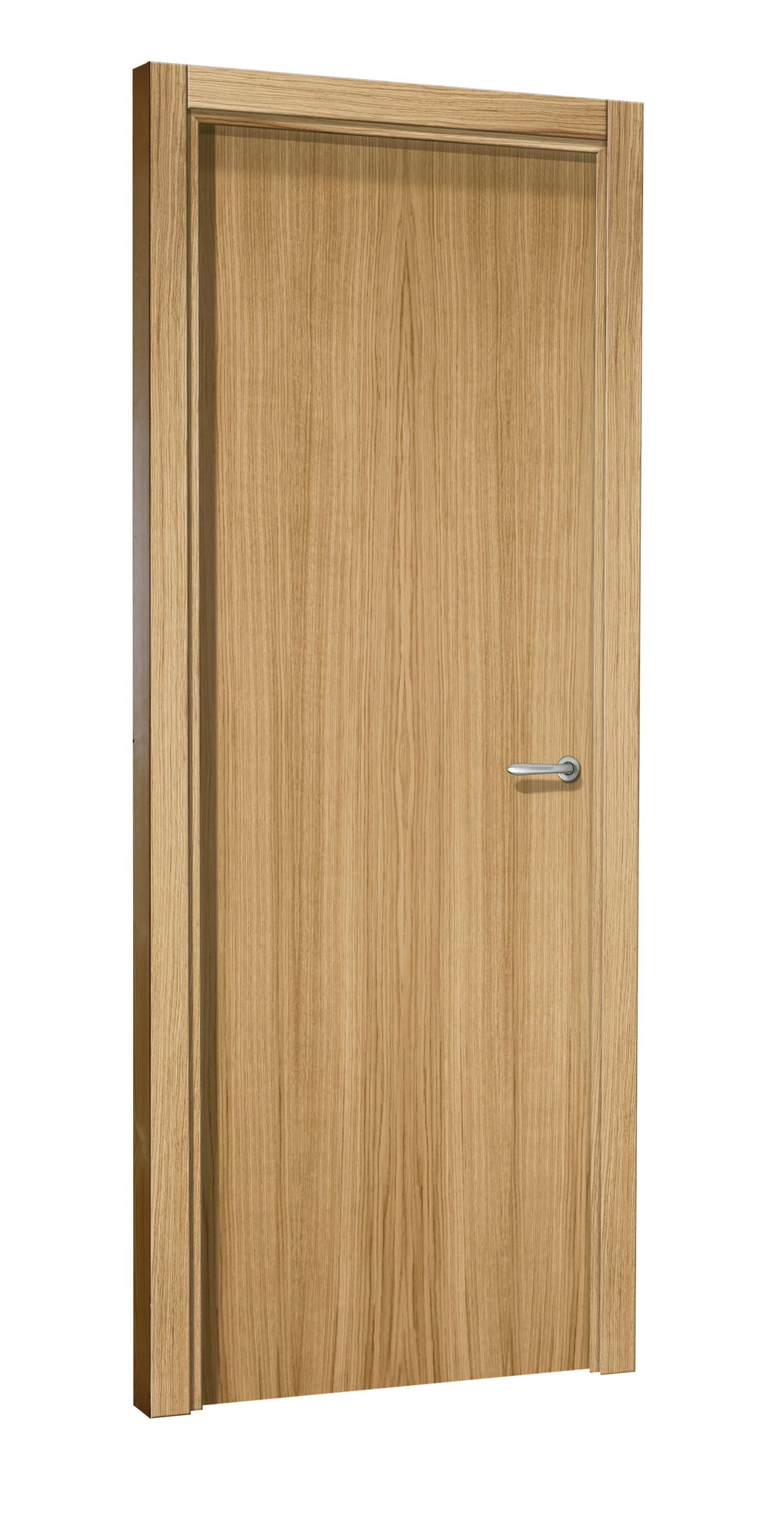 PUERTA INTERIOR EN BLOCK MELAMINA ROBLE LISA  82,5 CM. IZQUIERDA - 2