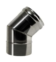 CODO 45º INOXIDABLE PARED SIMPLE 125MM - 1