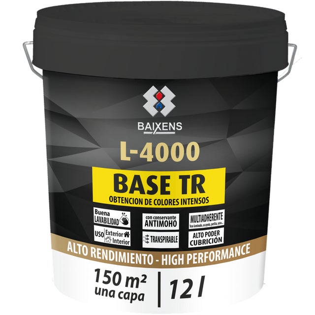BASE PINTURA PLÁSTICA MATE L4000 12L TONOS INTENSOS