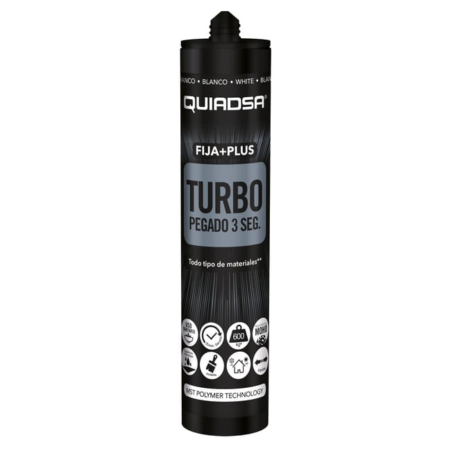 ADHESIVO SELLADOR TURBO QUIADSA 290ML BLANCO - 1