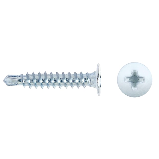 TORNILLOS PARA METAL AUTOTALADRANTES LACADOS BLANCO 4,2X14MM. 500UDS