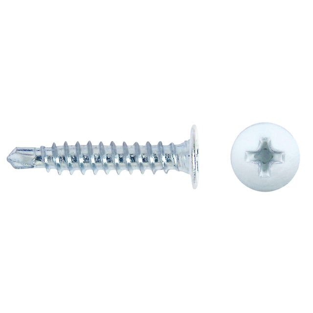 TORNILLOS PARA METAL AUTOTALADRANTES LACADOS BLANCO 4,2X14MM. 500UDS