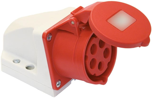 BASE MURAL INDUSTRIAL 3P+N+T 32A 400V IP44