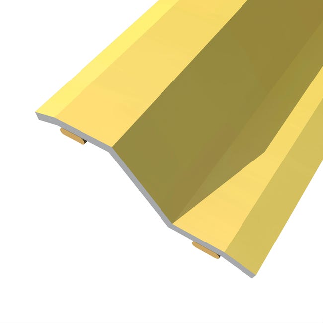 PERFIL TRANSICIÓN SUELO DESNIVEL ADHESIVO ACERO LATON 83CM - 1