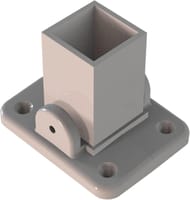 BALAUSTRE ALUMINIO BLANCO SOPORTE BARANDILLA 30/40 - 1