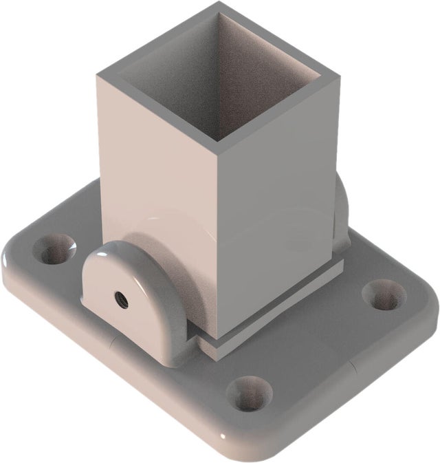 BALAUSTRE ALUMINIO BLANCO SOPORTE BARANDILLA 30/40