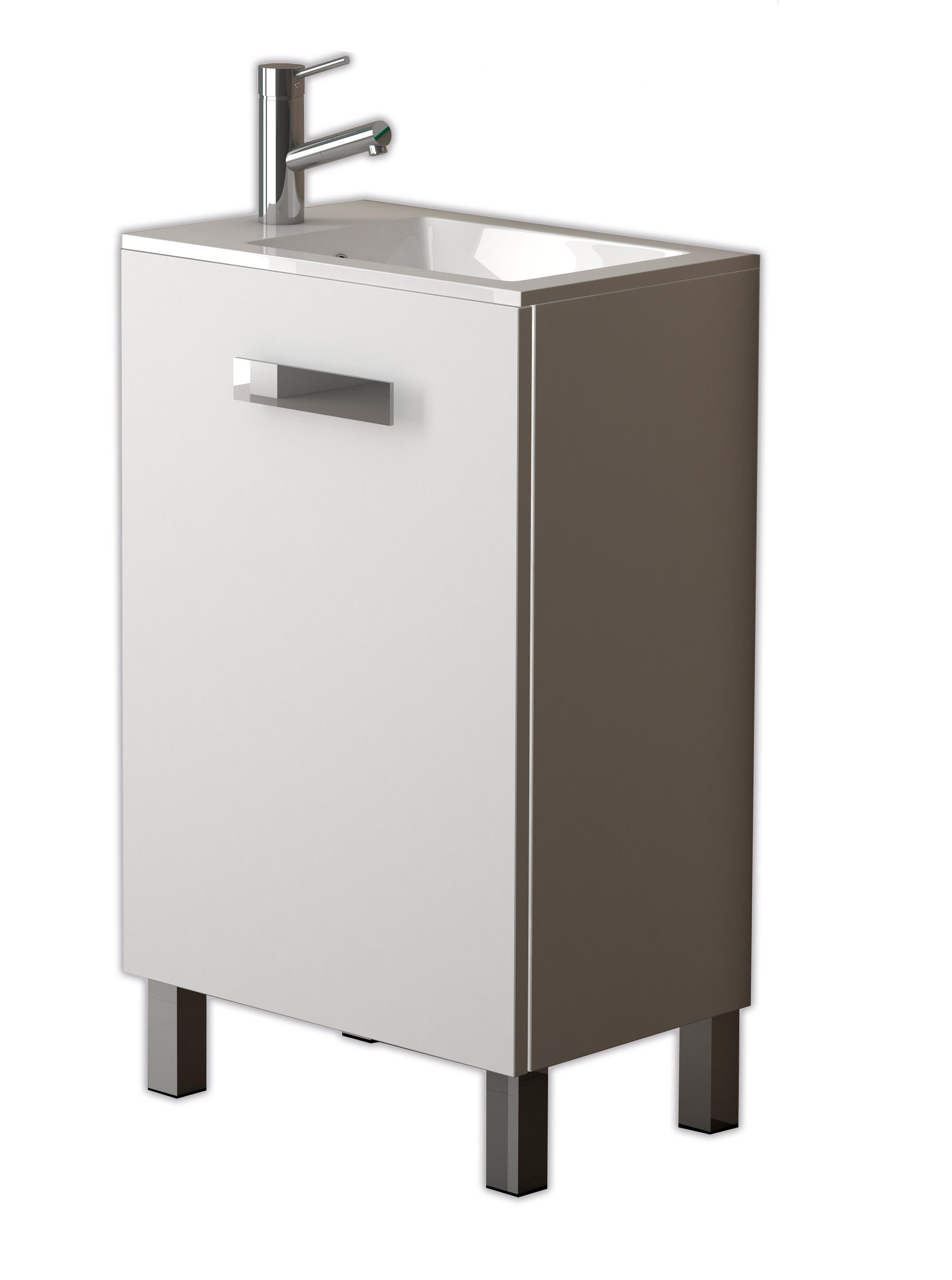 MUEBLE DE BAÑO CON LAVABO PARIS BLANCO 50X33CM 1 PUERTA - 2