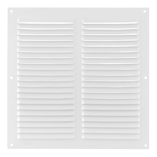 REJILLA DE VENTILACION SOBREPONER ALUMINIO BLANCO 25 X 25 CM ESPESOR 0.6  MM