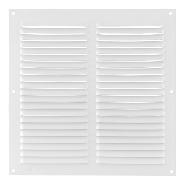 REJILLA DE VENTILACION SOBREPONER ALUMINIO BLANCO 25 X 25 CM ESPESOR 0.6  MM