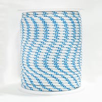 CUERDA POLIAMIDA TRENZADA CON ALMA 10MM. 1M BLANCO CON PINTAS AZULES ROMBULL - 3