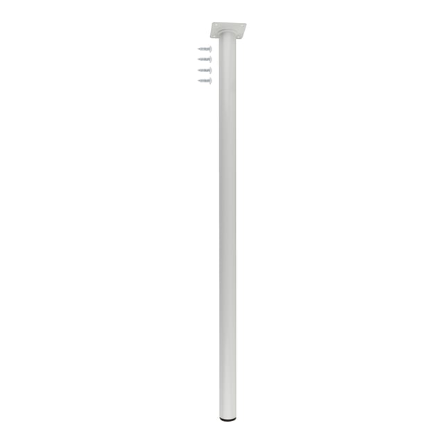 PATA MUEBLE ACERO REDONDA 700MM 30MM BLANCA.